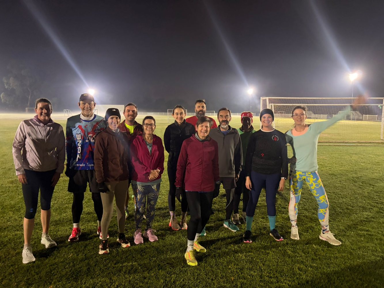 RacePace group training session under lights